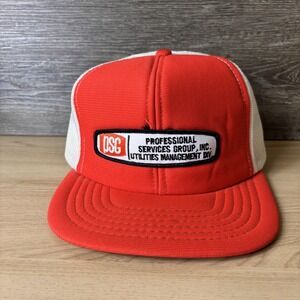 Vintage Professional Services Group Hat Cap Snap Back Mesh Trucker Patch 80s